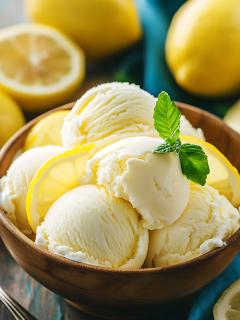 No-Churn Low Carb Lemon Ice Cream