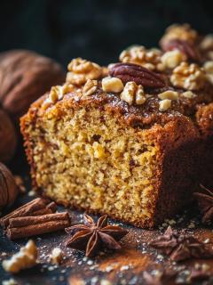 Low-Carb Gingerbread Loaf with Walnut Icing