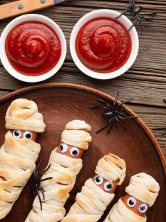 Halloween Sausage Mummies
