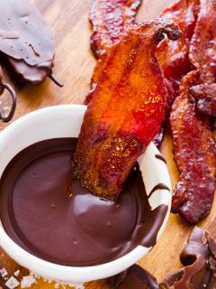 Chocolate Dipped Candied Bacon