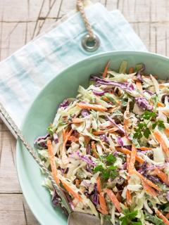 Keto Creamy Red Cababge Coleslaw